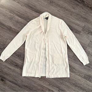 Repeat Cashmere 100% cashmere open fringe cardigan